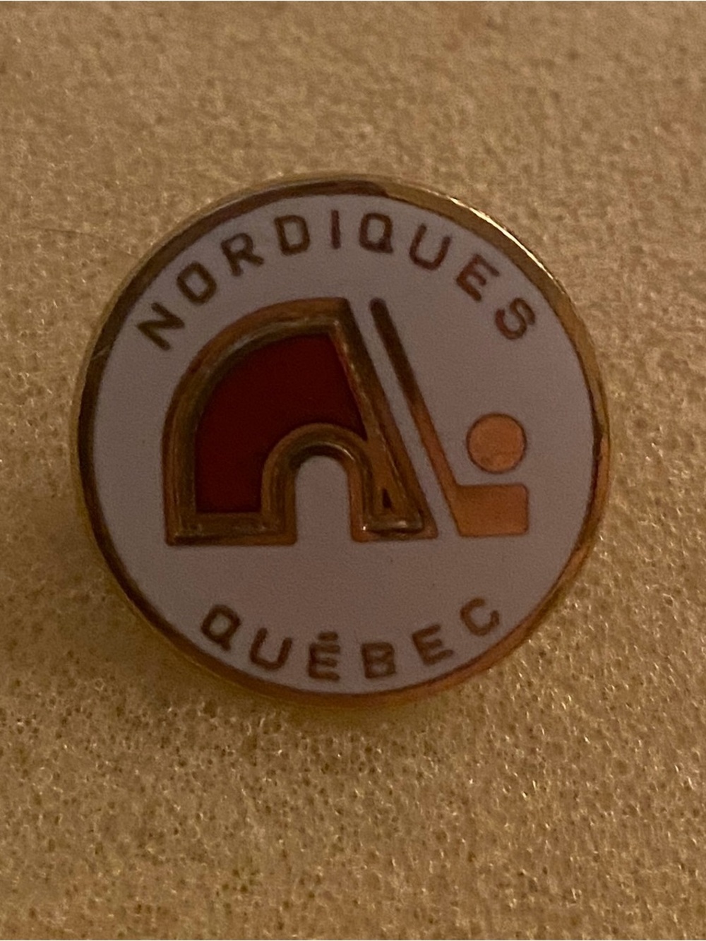 Vintage Quebec Nordiques NHL Enamel Lapel Pin – Hockey Logo Collectible
